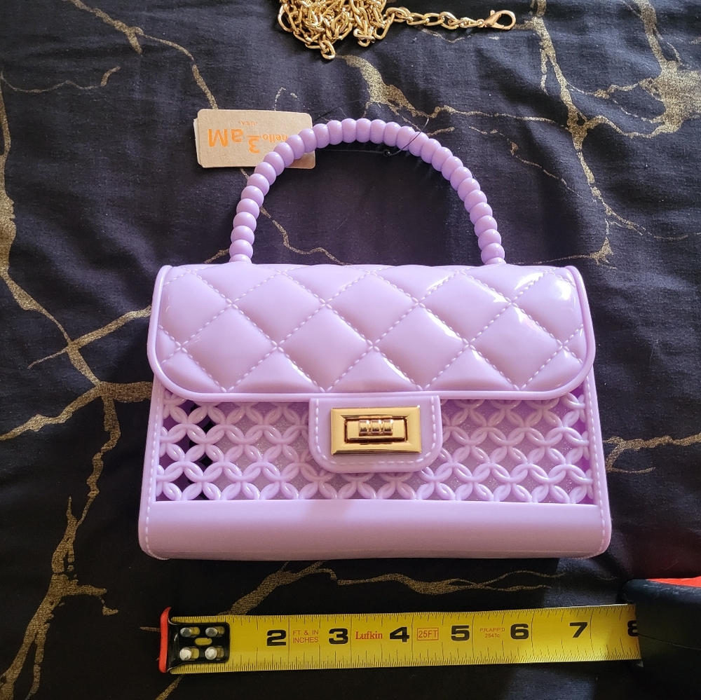 Purple mini purse (Plastic)